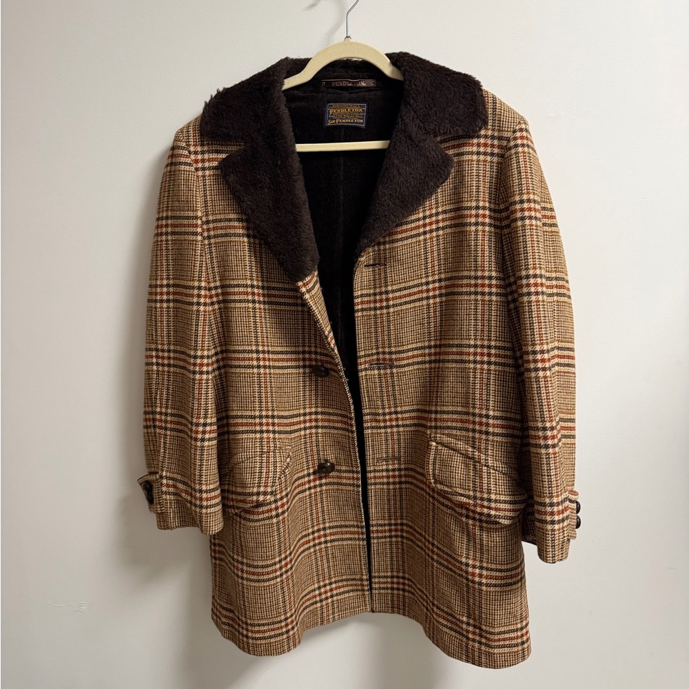 Pendleton Vintage Men’s Plaid Coat Large